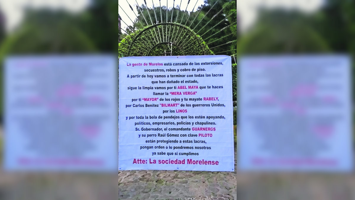 Cartel de Morelos cuelga 20 en distintos municipios El