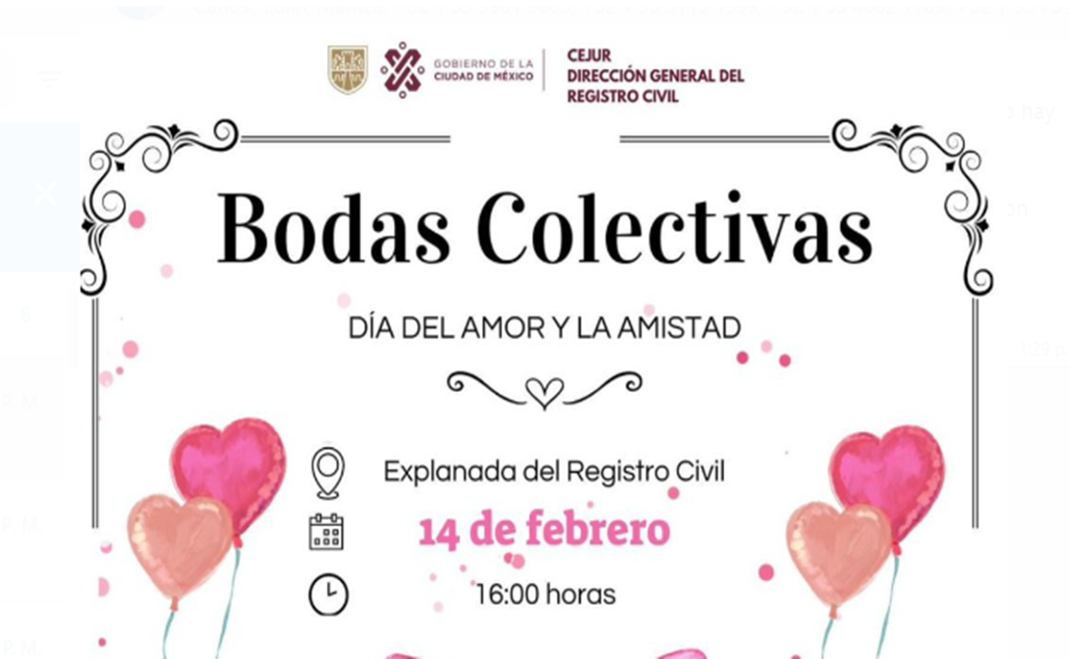 Si, acepto! Confirmado, bodas colectivas el 14 de febrero en Neza y CDMX |  El Gráfico Historias y noticias en un solo lugar