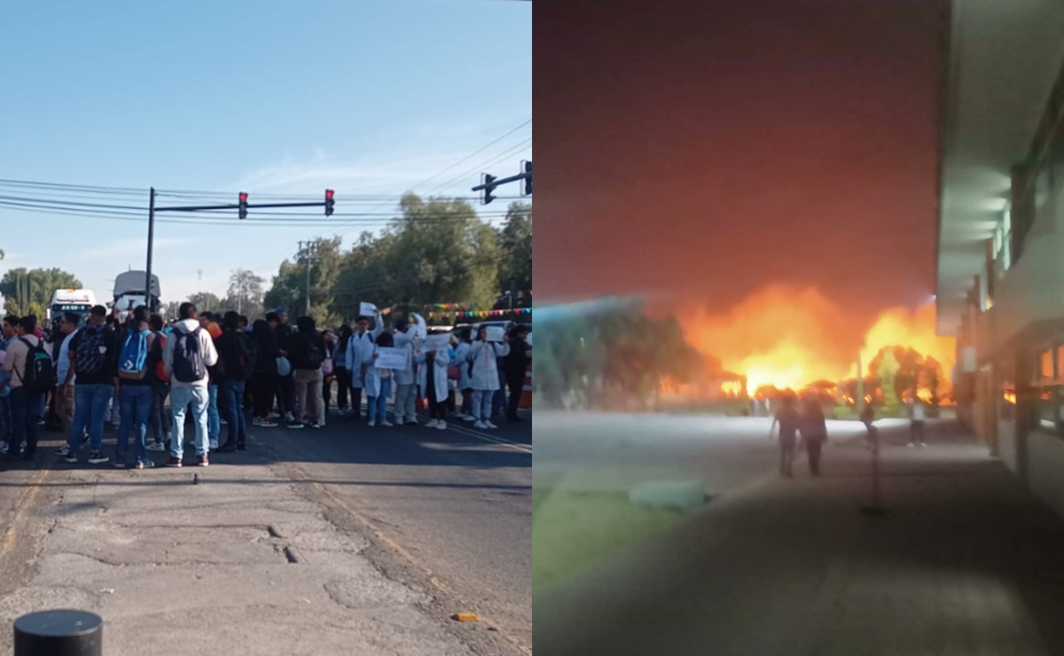 Alumnos De La UTTec Bloquearon La México-Pachuca Por La Explosión De Un ...