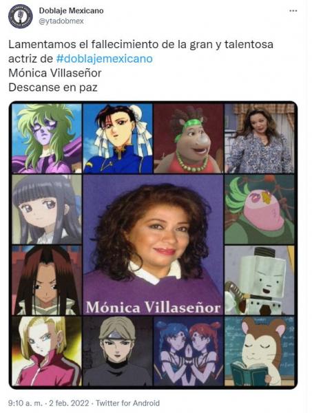 Muere Mónica Villaseñor, voz de 'Androide 18' en Dragon Ball, a los 55 años  – El Financiero