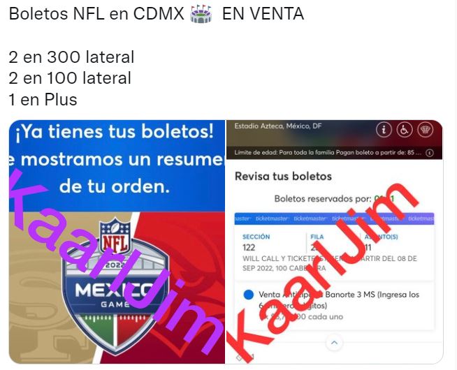 NFL en México: Reventa de boletos alcanza hasta más de 100 mil