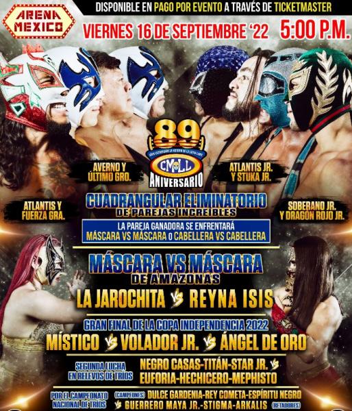 Técnicos Y Rudos Están Listos Para Darse Con Todo En El 89 Aniversario ...