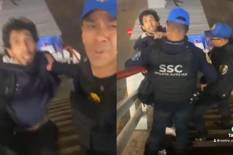 METRO CDMX: Video de policías agrediendo a joven con su cachorrito