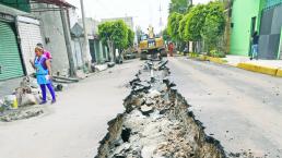 Tras sismo, se partió la tierra en Tláhuac