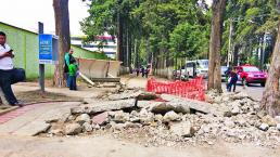 Obras en Paseo Colón van para largo, en Toluca