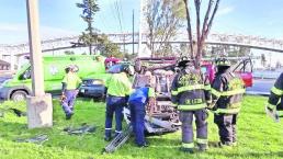 Por acelerado vuelca pero la cuenta, en Toluca 