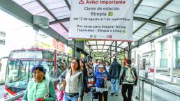 cerrarán estación metrobús etiopía obras trabajos remodelación mejorar servicio CDMX