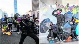 violencia manifestantes policías inconformes hong kong china 