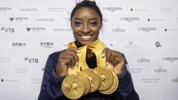 La estadounidense rompió el récord de la mayoría de medallas mundiales de cualquier gimnasta