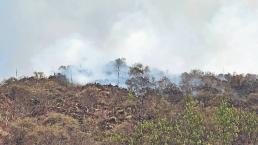 Combaten incendio forestal por más de 7 horas en la México - Cuernavaca