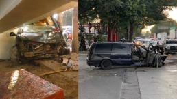 Camioneta que se pasó la luz roja y chocó con otra deja un muerto y 3 heridos, en Tultitlán