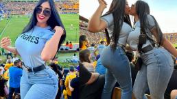 Sexys modelos de OnlyFans causan furor durante el partido de Tigres contra Cruz Azul