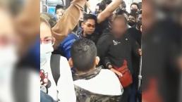 Acosador sexual amenaza con navaja a defensor de una mujer en el Metro CDMX, video es viral