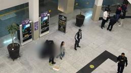 Mujer da el mal paso en escaleras eléctricas y cae unos 15 metros, en Plaza Galerías Pachuca