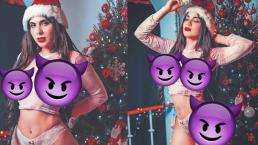 Penny Love, la sexy ayudante de Santa prende a sus fans con diminuta lencería navideña