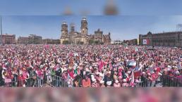 Marea Rosa grita por la democracia y en contra de AMLO, así se puso el ambiente en el Zócalo