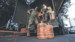 Ejército Mexicano tira paro a vecinos de la Benito Juárez por agua con olor a combustible