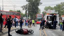 Biker iba por las tortillas y termina muerto tras intentar ganarle el paso al Metrobús