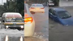 ¡Se borró el paisaje de ensueño! Cancún amaneció inundado tras fuertes lluvias 