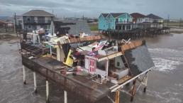 Beryl toca suelo texano y aunque llegó como Huracán Categoría 1, ya causó una muerte