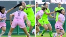 VIDEO: Se agarran del chongo jugadoras de la Liga MX Femenil 