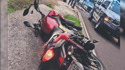 Biker sale volando en Periférico Sur, fue identificado por su INE