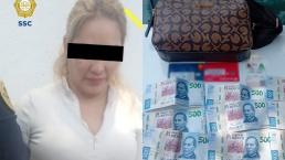 Atoran a una mujer señalada como posible desplazadora de tarjetas bancarias, en El Rosario