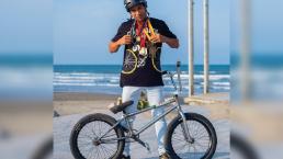 Irving Acosta, bicampeón de BMX, defiende a mujer de ataque sexual en Veracruz 