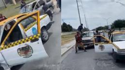 Pelea a machetazos entre automovilista y taxista deja a una persona sin vida, en Nuevo León