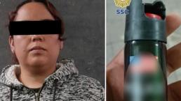 Mujer enloquece en el camión porque no le dan el asiento y echa gas pimienta a un hombre