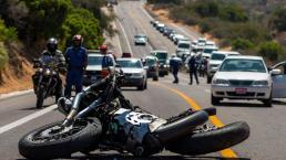 Biker ebrio y a toda velocidad se estampa y muere, en Naucalpan, Edomex