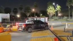 Chofer de camioneta burla retén de la Guardia Nacional y cruza desde Texas a México