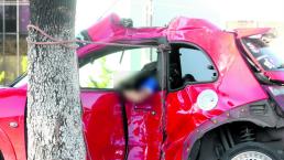 Árbol frena su vida, en la carretera Naucalpan Toluca