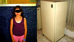 Niña cambiada por refrigerador