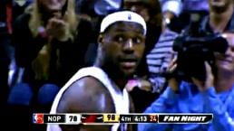 LeBron besa a aficionada en pleno partido | VIDEO